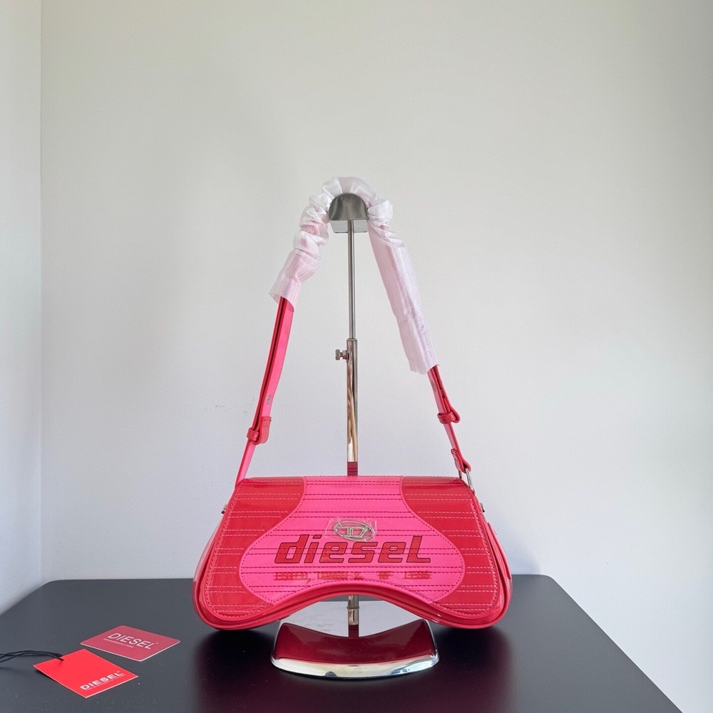 Diesel Play Glossy Pink Game Controller Shoulder Bag